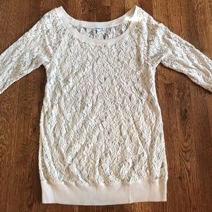 Express 3/4 sleeve lace top Medium
